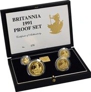 Proof Gold £2 Coin 3 Coin Set Double Sovereign 1986 1989 1991 Boxed
