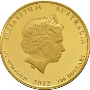 Three Coin proof Set Australian Lunar Year of the Dragon 2012 Boxed