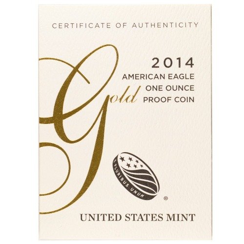 2014-W 1 oz Proof American Gold Eagle Coin (Box + CoA) - Image 3