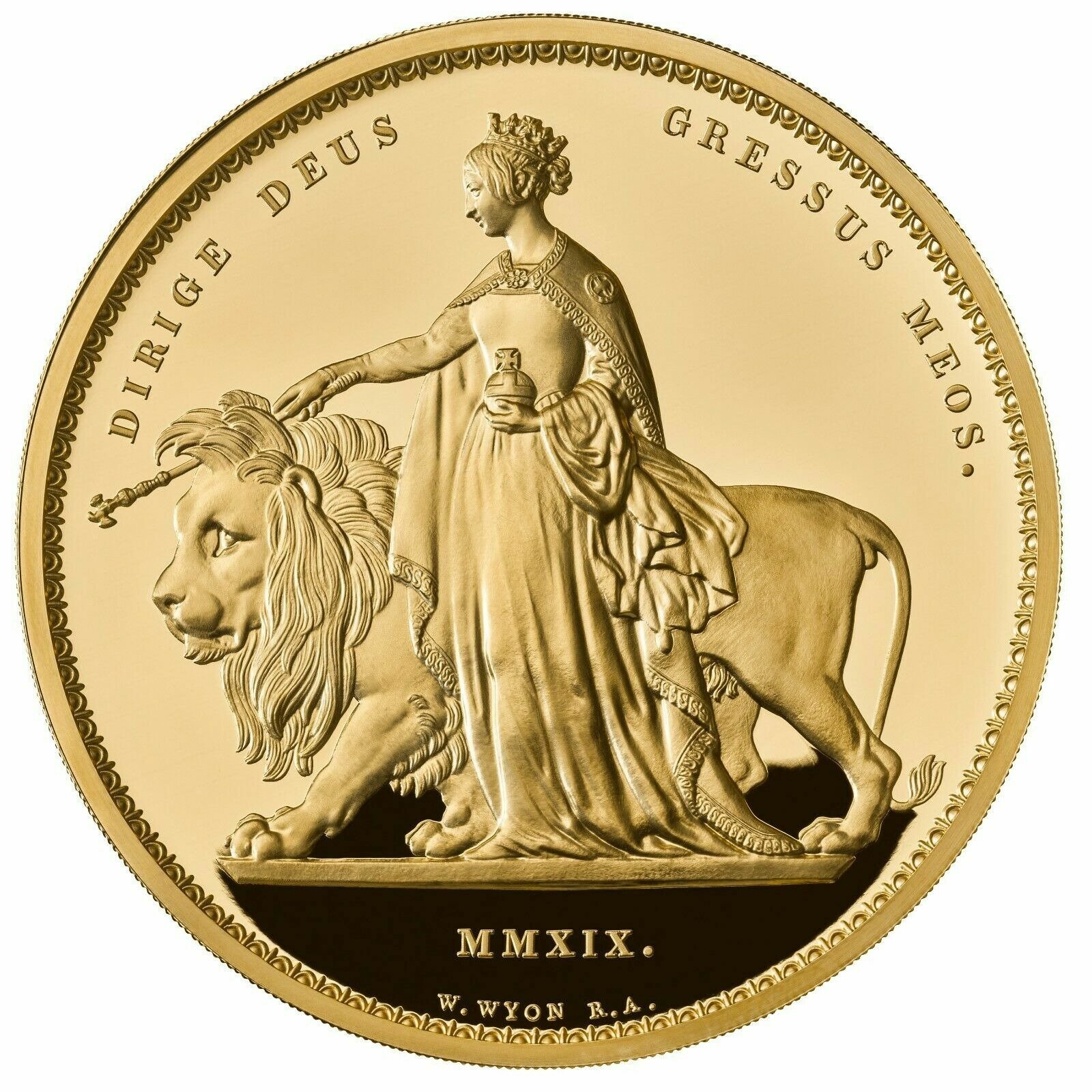 2019 1 kg Great Engravers Una and the Lion Gold Proof Coin